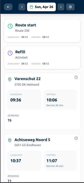 DataFirst Logistics mobile view